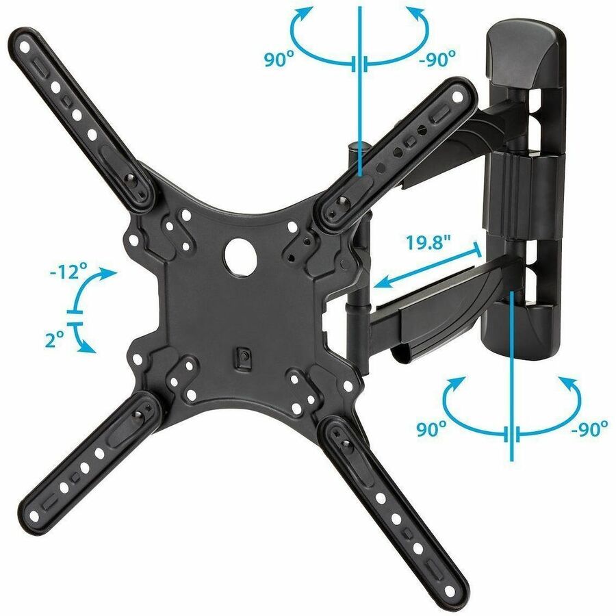 StarTech.com Full Motion TV Wall Mount for 32-55 inch VESA Display - Heavy Duty Articulating Adjustable Flat Screen TV Wall Mount Bracket - FPWARTB1M