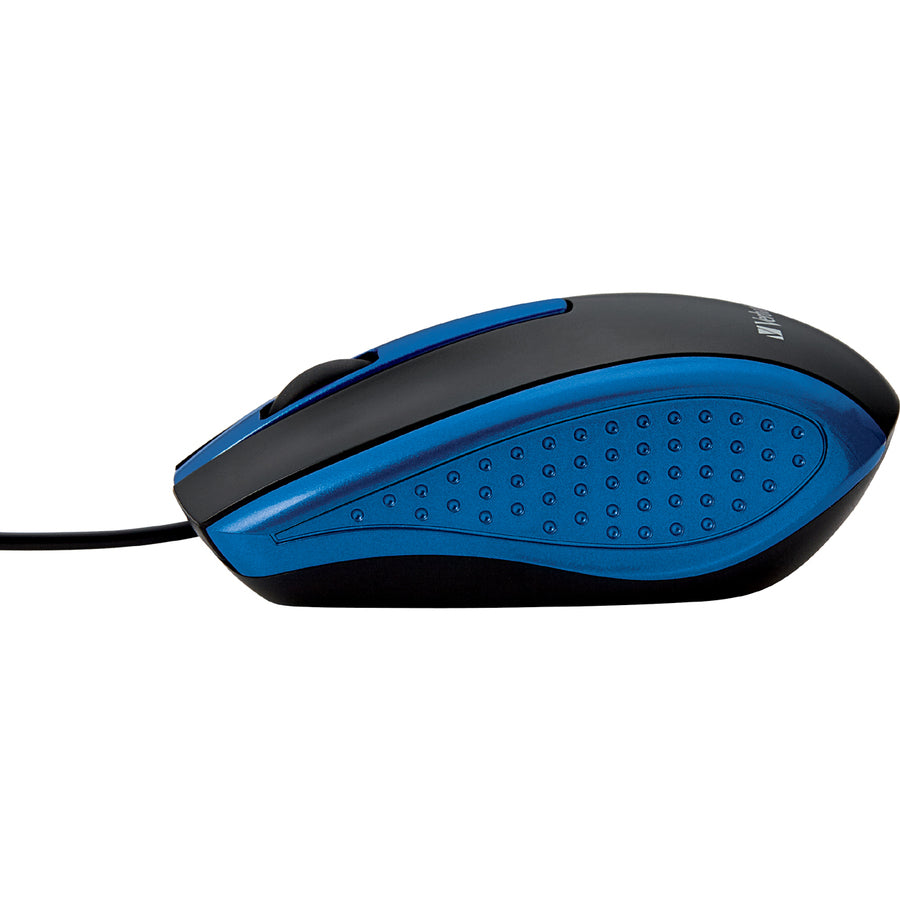 Verbatim Corded Notebook Optical Mouse - Blue - 99743