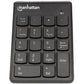 Manhattan Numeric Keypad, Wireless (2.4GHz), USB-A Micro Receiver, 18 Full Size Keys, Black, Membrane Key Switches, Auto Power Management, Range 10m, AAA Battery (included), Windows and Mac, Three - 178846