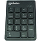 Manhattan Numeric Keypad, Wireless (2.4GHz), USB-A Micro Receiver, 18 Full Size Keys, Black, Membrane Key Switches, Auto Power Management, Range 10m, AAA Battery (included), Windows and Mac, Three - 178846