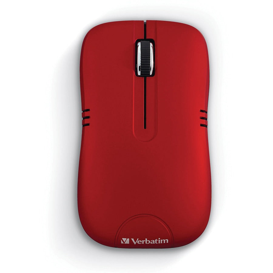 Verbatim Wireless Notebook Optical Mouse, Commuter Series - Matte Red - 99767