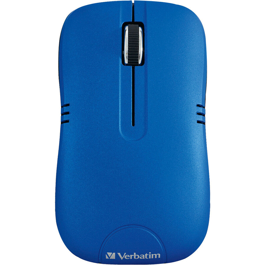 Verbatim Wireless Notebook Optical Mouse, Commuter Series - Matte Blue - 99766