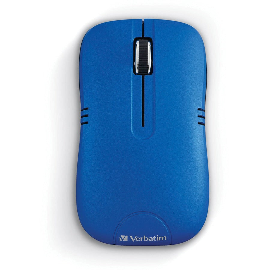Verbatim Wireless Notebook Optical Mouse, Commuter Series - Matte Blue - 99766