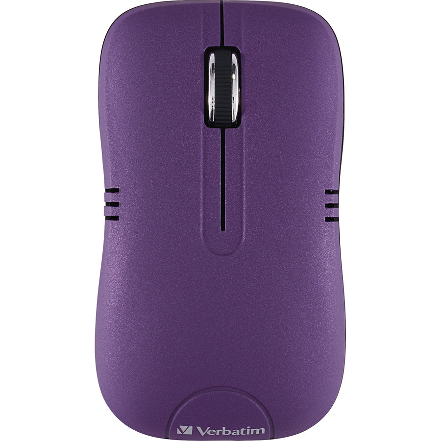 Verbatim Wireless Notebook Optical Mouse, Commuter Series - Matte Purple - 99781