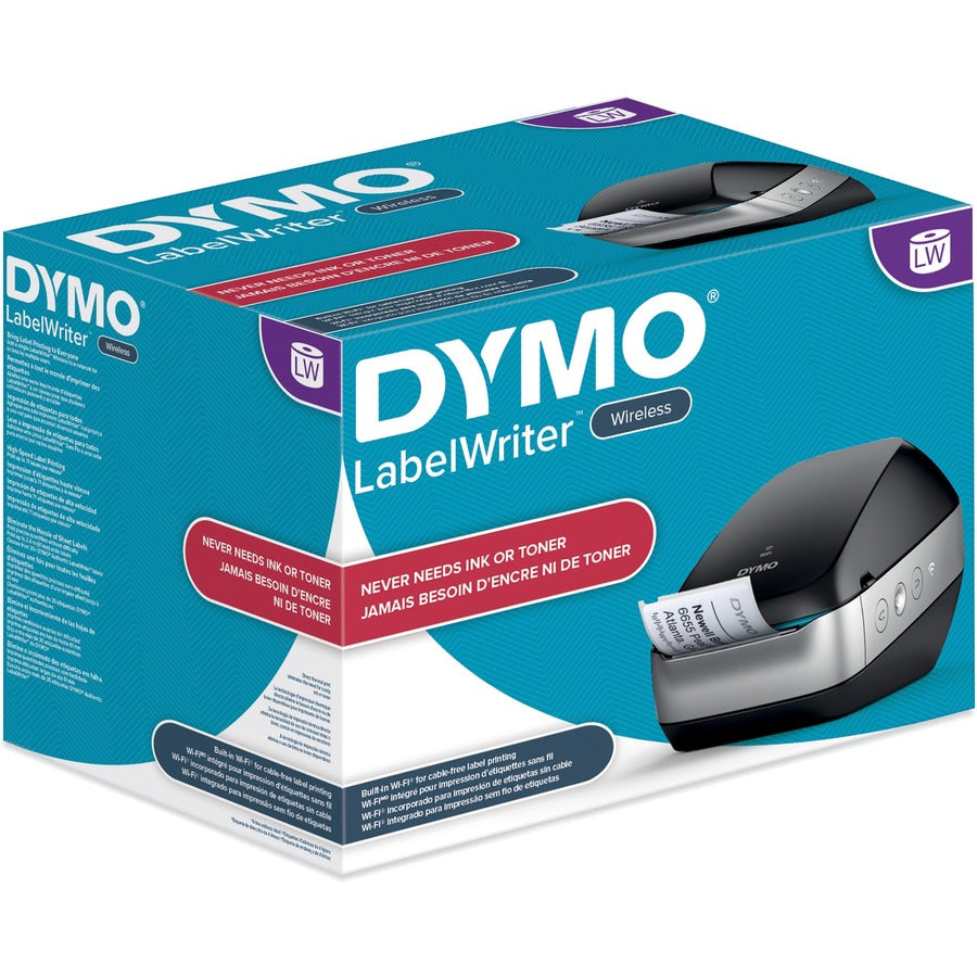 Dymo LabelWriter Desktop Direct Thermal Printer - Monochrome - Label Print - Wireless LAN - Black - 2002150