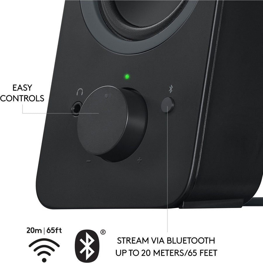 Logitech Z207 Bluetooth Speaker System - 5 W RMS - Black - 980-001294