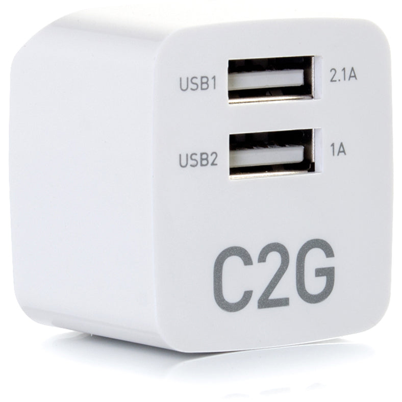 C2G 2-Port USB Wall Charger - 22322
