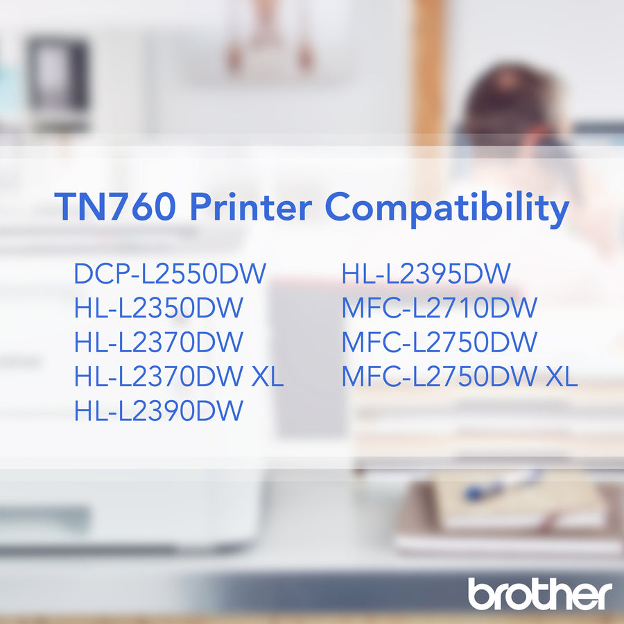 Brother TN-760 Original Toner Cartridge - Black - TN-760