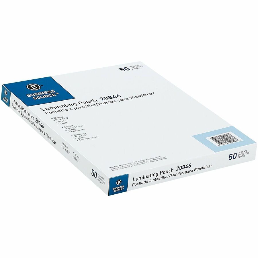 Business Source 10 mil Laminating Pouches - 20846