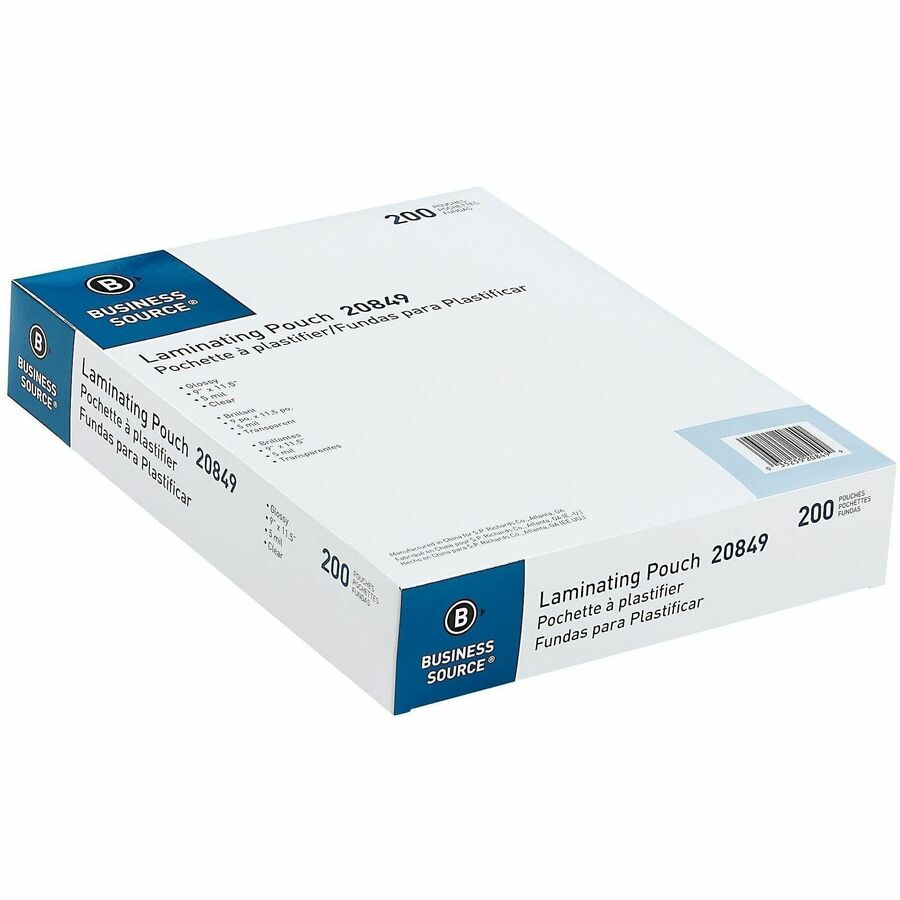 Business Source Laminating Pouches - 20849