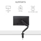 Fellowes Platinum Series Single Monitor Arm - 8043301