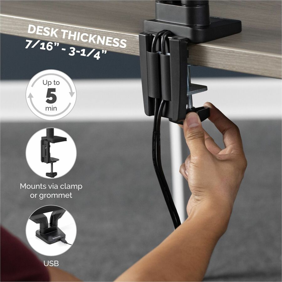 Fellowes Platinum Series Single Monitor Arm - 8043301