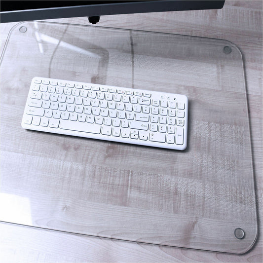 Floortex Desktex&reg; Glaciermat Glass Desk Pad - 19" x 24"