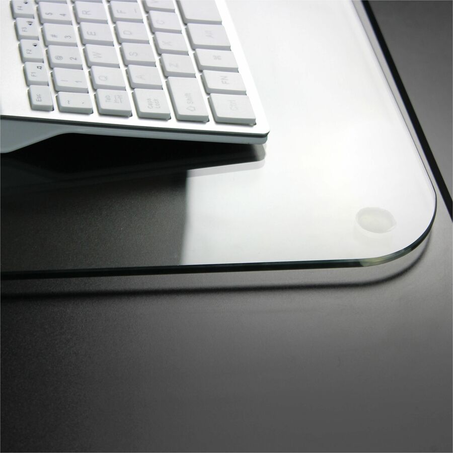 Floortex Desktex&reg; Glaciermat Glass Desk Pad - 19" x 24" - FCDE1924G