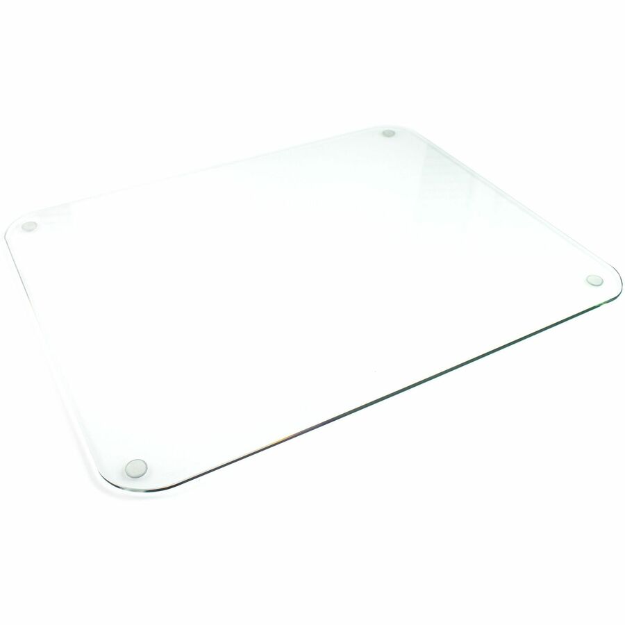 Floortex Desktex&reg; Glaciermat Glass Desk Pad - 19" x 24" - FCDE1924G