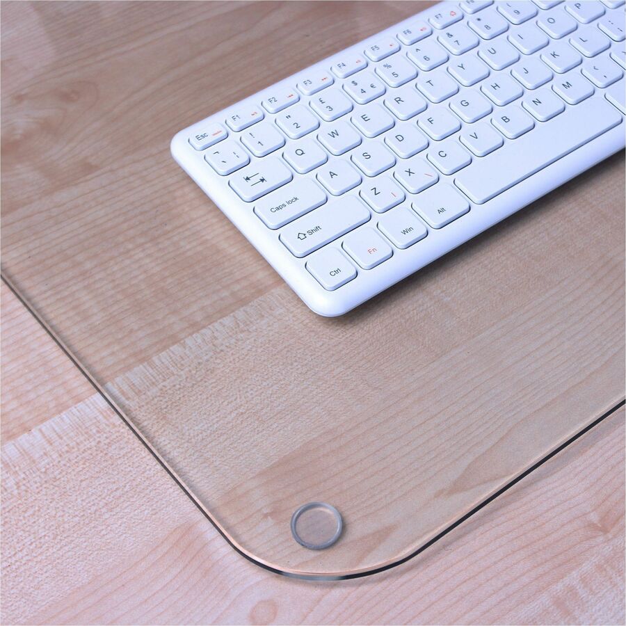 Floortex Desktex&reg; Glaciermat Glass Desk Pad - 19" x 24" - FCDE1924G