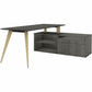 Lorell Relevance Series 2-Drawer File Cabinet Credenza w/Open Shelf - 16213