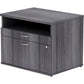 Lorell Relevance Series 2-Drawer File Cabinet Credenza w/Open Shelf - 16213