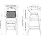 Lorell Mesh Back Guest Stool with Arms - 30954