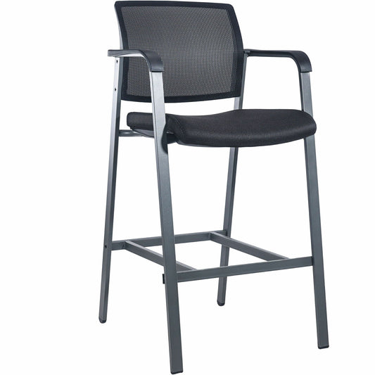 Lorell Mesh Back Guest Stool with Arms