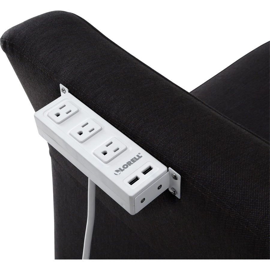 Lorell Under Desk AC Power Center with USB Charger - 33996