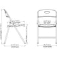 Lorell Heavy-duty Translucent Folding Chairs - 62530