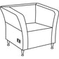 Lorell Fuze Modular Series Square Lounge Chair - 86916