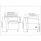 Lorell Fuze Modular Series Right Lounge Chair - 86918