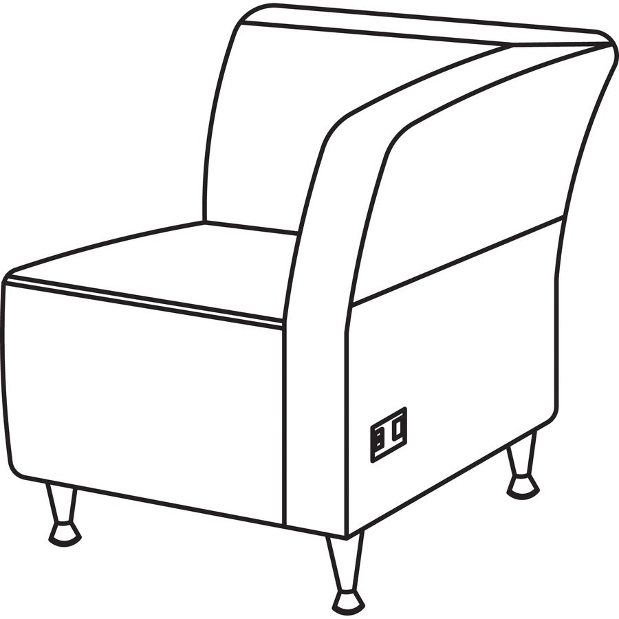 Lorell Fuze Modular Series Left Lounge Chair - 86919