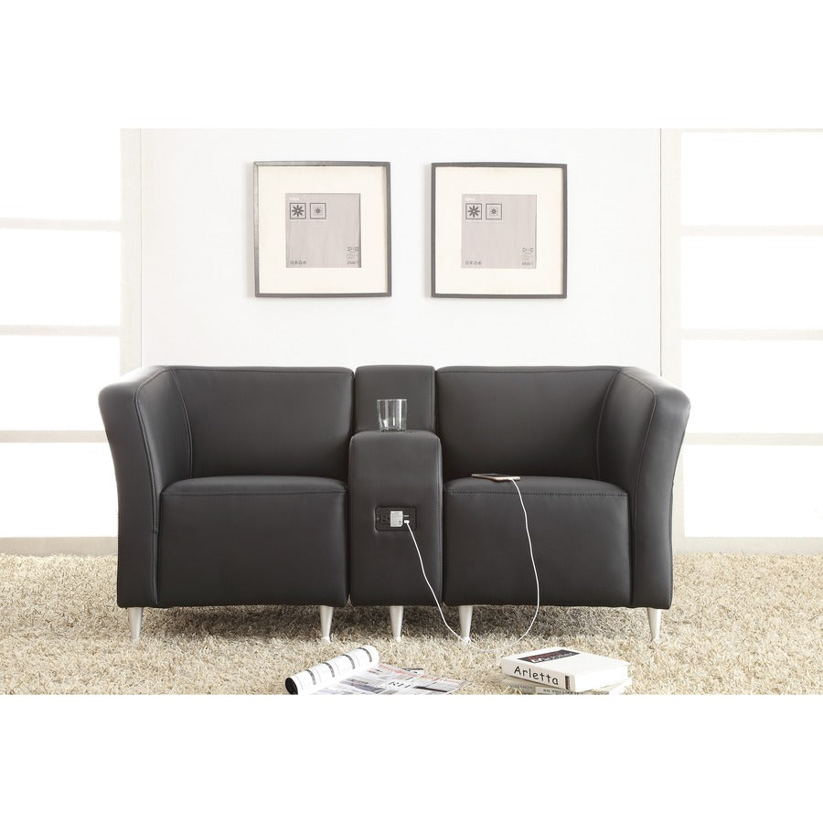 Lorell Fuze Modular Series Left Lounge Chair - 86919