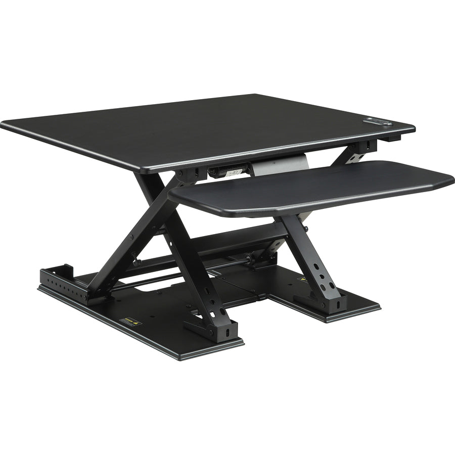 Lorell Electric Desk Riser with Keyboard Tray - 99552