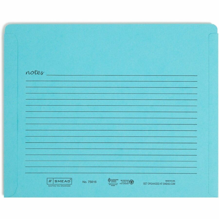 Smead Straight Tab Cut Letter Recycled File Jacket - 75616