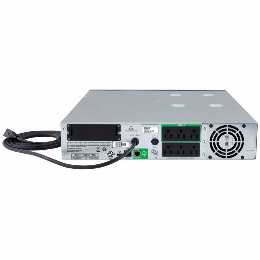 APC Smart-UPS, Line Interactive, 1000VA, Rackmount 2U, 120V, 6x NEMA 5-15R outlets, SmartConnect Port+SmartSlot, AVR, LCD - SMT1000RM2UC