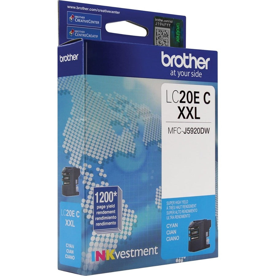 Brother INKvestment LC20ECS Original Super High (XXL Series) Yield Inkjet Ink Cartridge - Cyan - 1 Each - LC20ECS