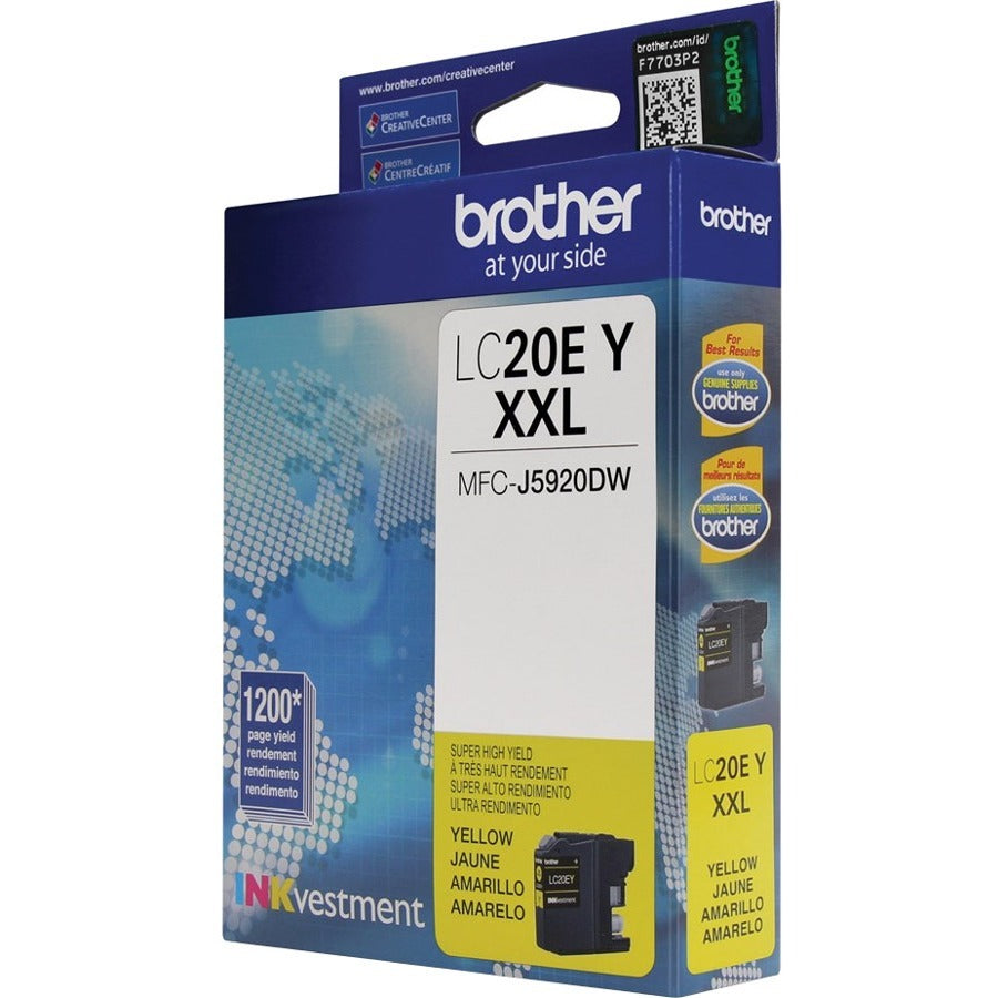Brother INKvestment LC20EYS Original Super High (XXL Series) Yield Inkjet Ink Cartridge - Yellow - 1 Each - LC20EYS