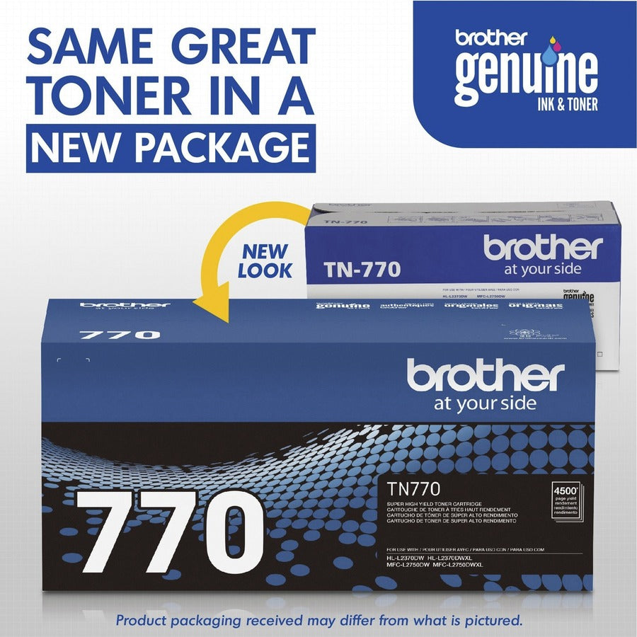 Brother TN-770 Original Laser Toner Cartridge - Black - 1 Each - TN-770