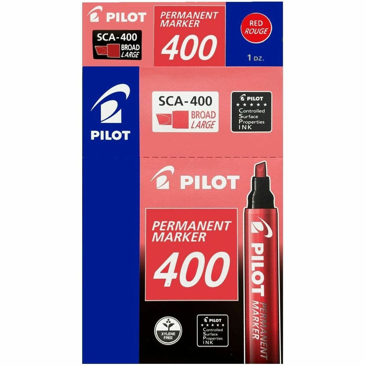 Pilot 400 Chisel Tip Permanent Markers