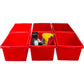 Storex 5.5 Gallon Storage Bins,Red - 61483U06C