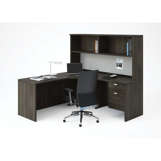 Heartwood Innovations Grey Dusk Laminate Desking Lateral File Top