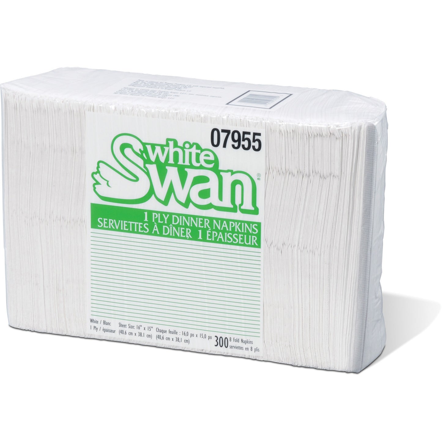 White Swan Single-Ply Dinner Napkins