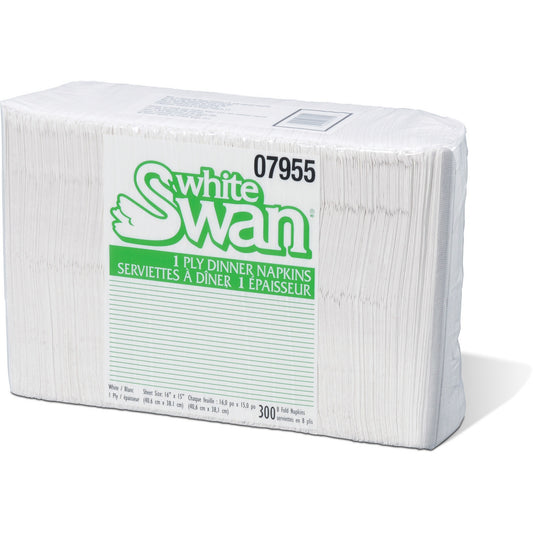 White Swan Single-Ply Dinner Napkins