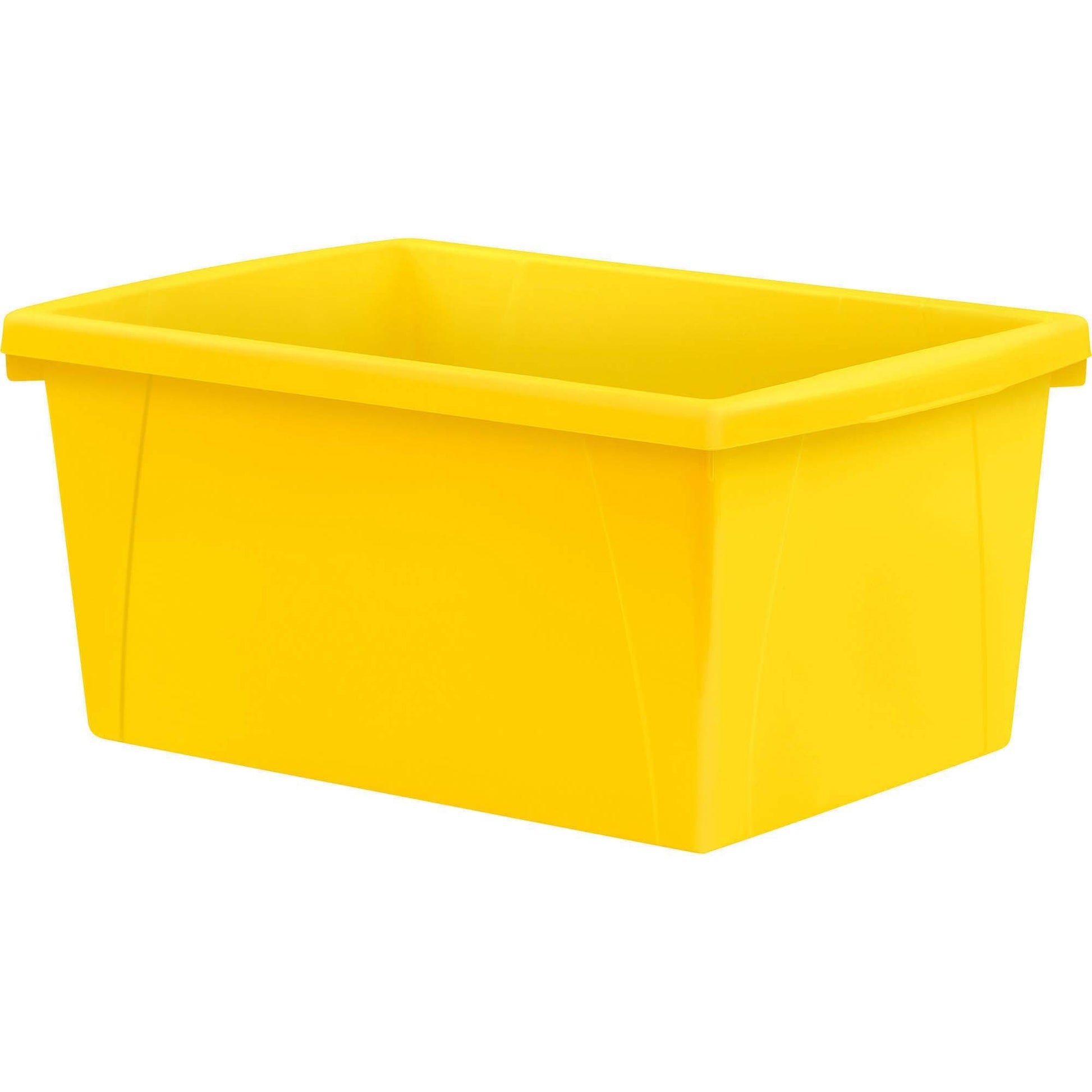 Storex 5.5 Gallon Storage Bins, Yellow