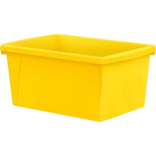 Storex 5.5 Gallon Storage Bins, Yellow