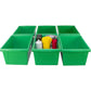 Storex 5.5 Gallon Storage Bins, Green - 61485U06C