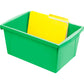Storex 5.5 Gallon Storage Bins, Green - 61485U06C