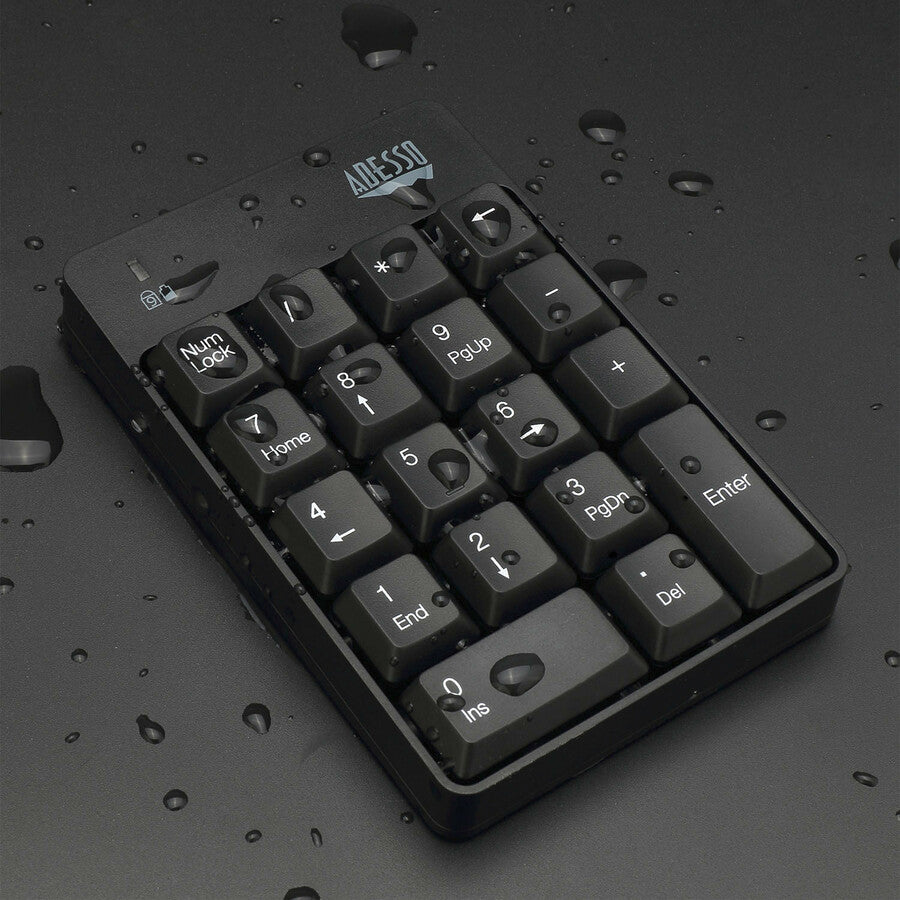 Adesso Wireless Spill Resistant Numeric Keypad - WKB-6010UB