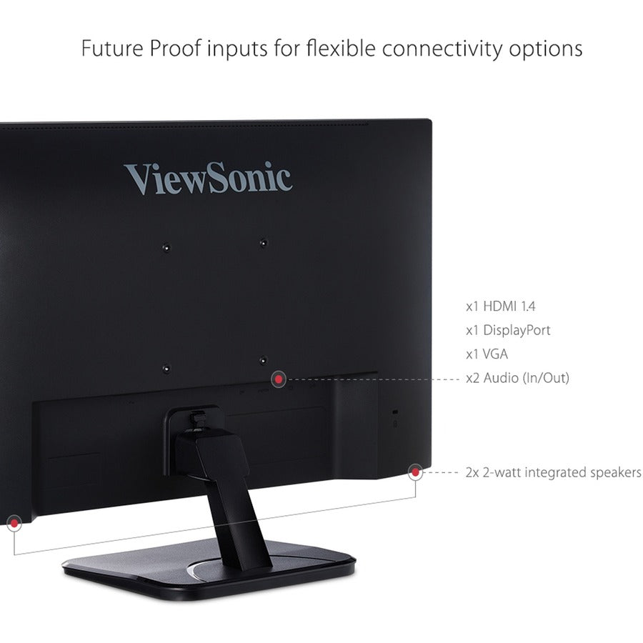 ViewSonic Value VA2456-mhd 24" Class Full HD LED Monitor - 16:9 - Black - VA2456-MHD