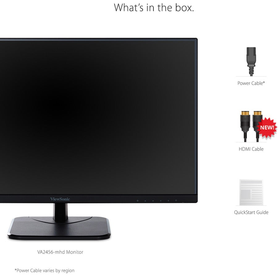 ViewSonic Value VA2456-mhd 24" Class Full HD LED Monitor - 16:9 - Black - VA2456-MHD