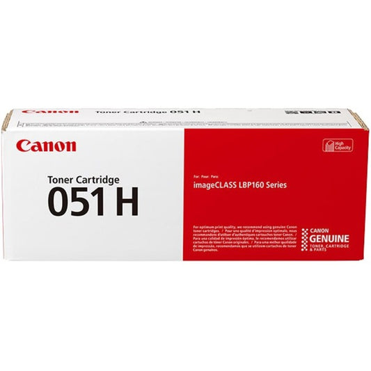Canon 051 H Original High Yield Laser Toner Cartridge - Black - 1 Each