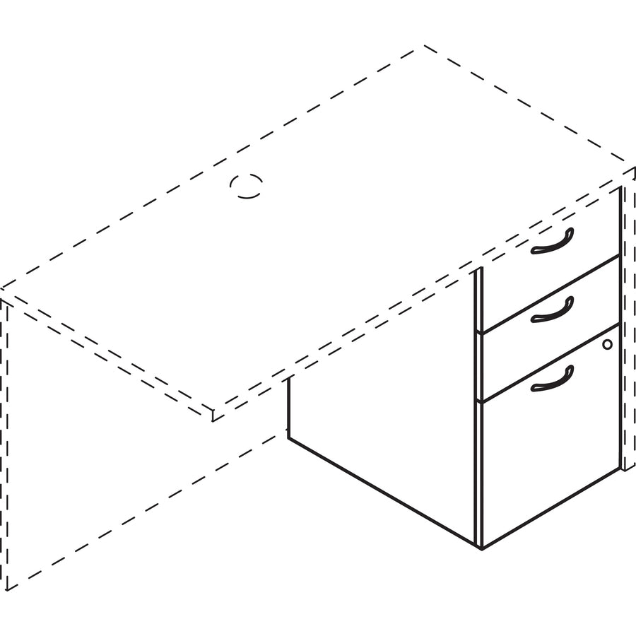 HON Foundation Pedestal File - 3-Drawer - LMBBFN
